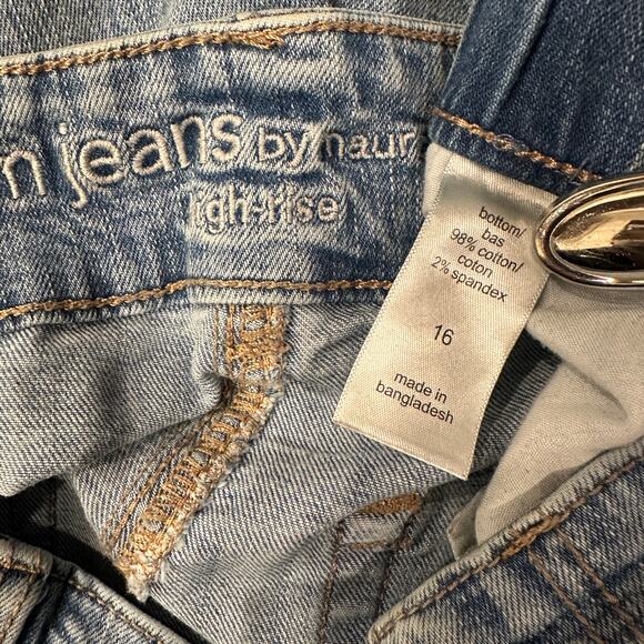 Maurices M Jeans 16W Short High Rise Button Fly Wide Leg Light Wash Beachy - Picture 7 of 9